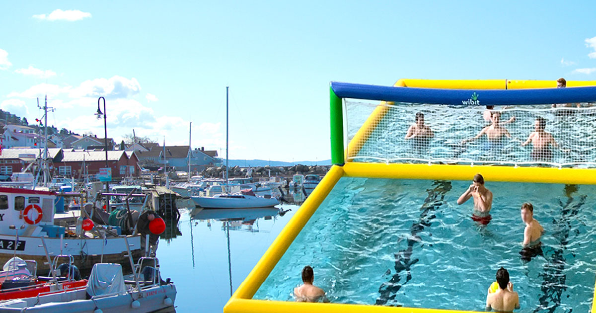 Volleyballturnering i Båthavna i Drøbak
